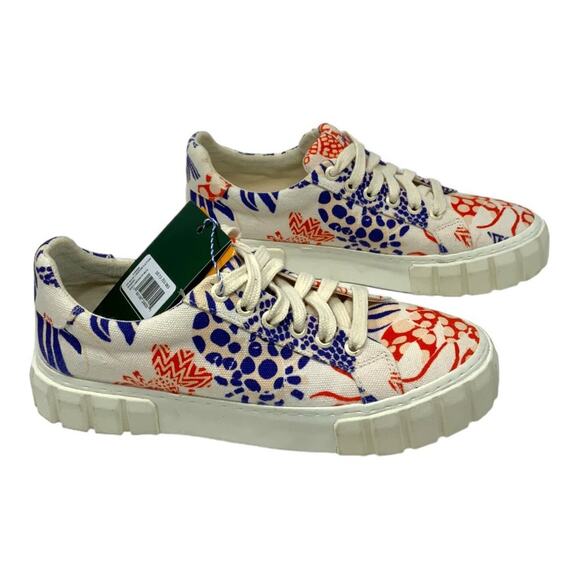 Farm Rio Graphic Lace Up Low Top Platform Sneakers Size 7.5 NWT $220 MSRP - Picture 3 of 10